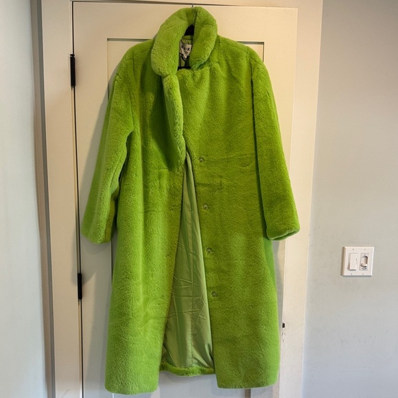 Na-Kd Jackets & Blazers - Vibrant Green Teddy Jacket